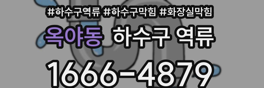 옥야동 하수구 역류