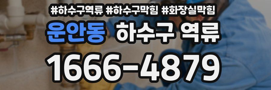 운안동 하수구 역류