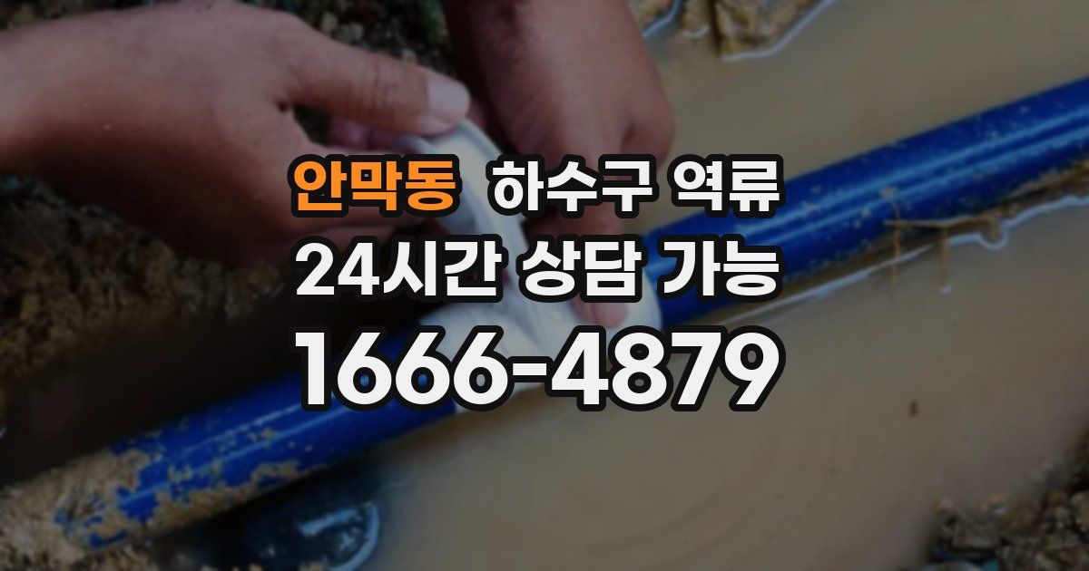 안막동 하수구 역류