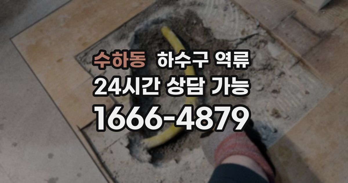 수하동 하수구 역류