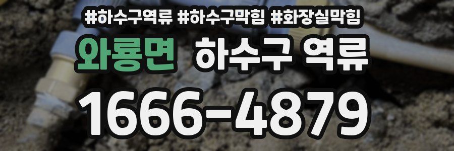 와룡면 하수구 역류