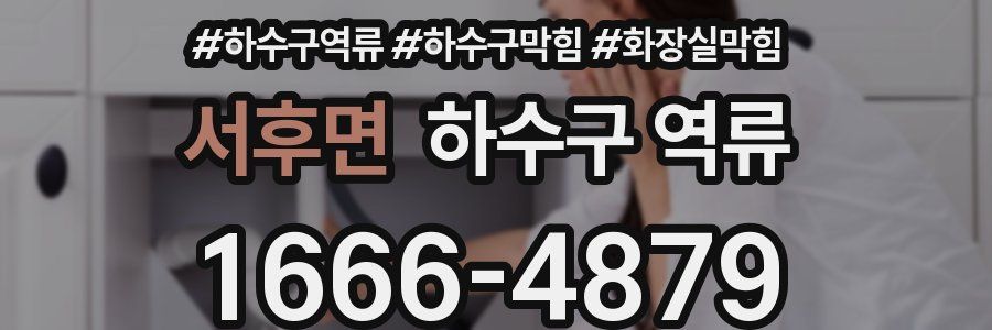 서후면 하수구 역류