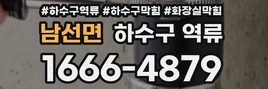 남선면 하수구 역류