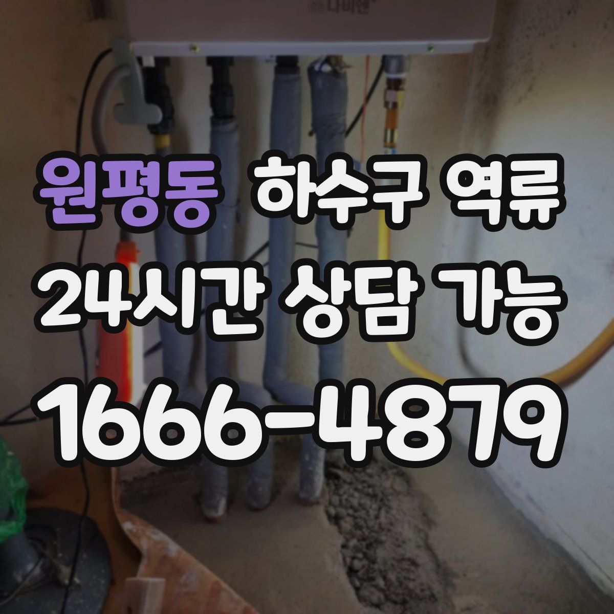 원평동 하수구 역류