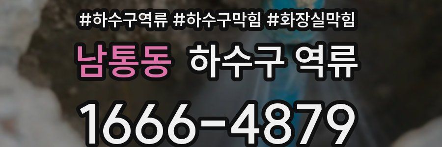 남통동 하수구 역류
