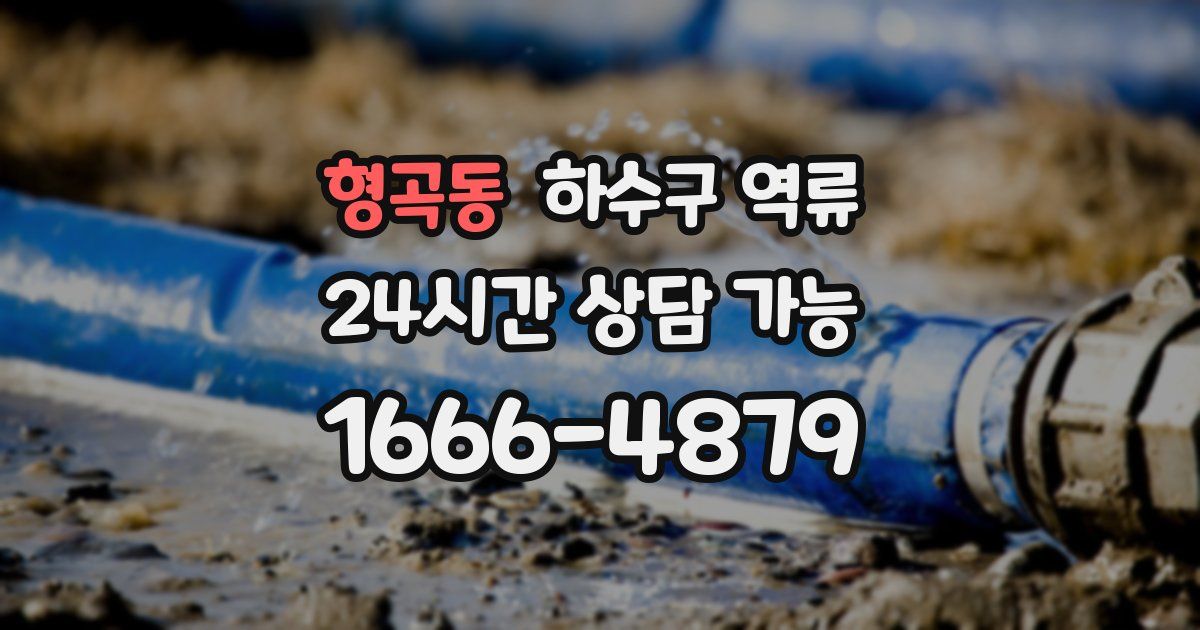 형곡동 하수구 역류
