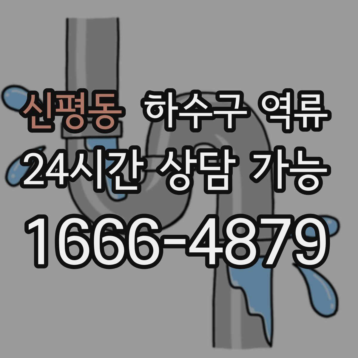 신평동 하수구 역류