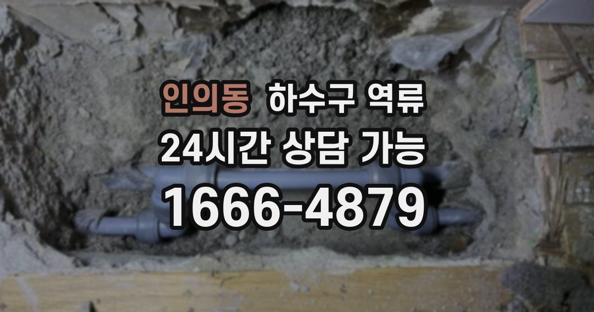 인의동 하수구 역류