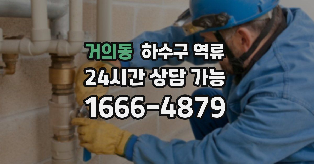 거의동 하수구 역류