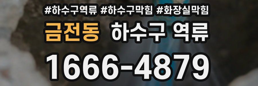 금전동 하수구 역류