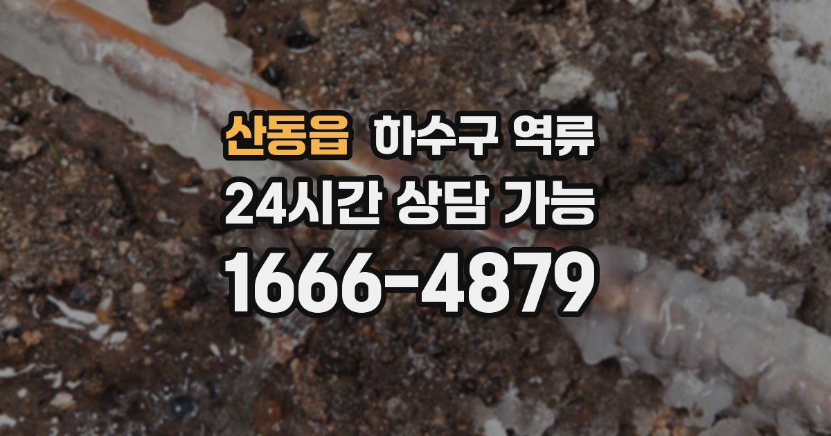 산동읍 하수구 역류