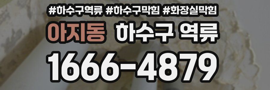 아지동 하수구 역류