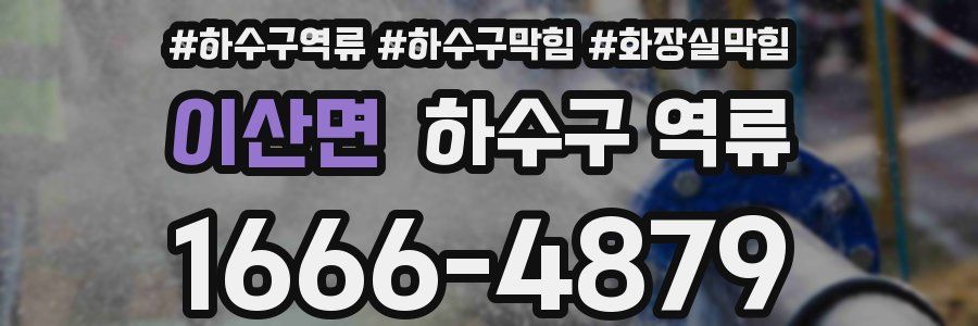 이산면 하수구 역류