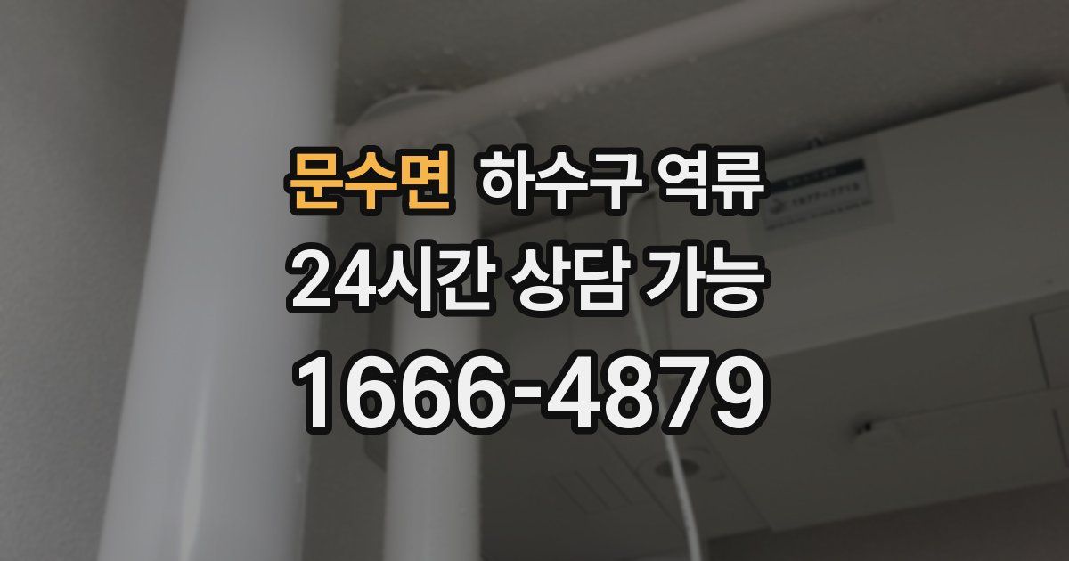 문수면 하수구 역류