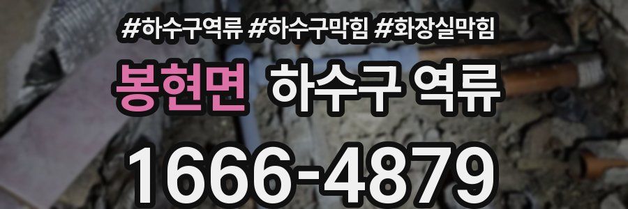 봉현면 하수구 역류