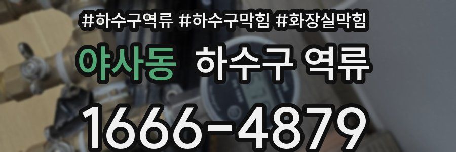 야사동 하수구 역류