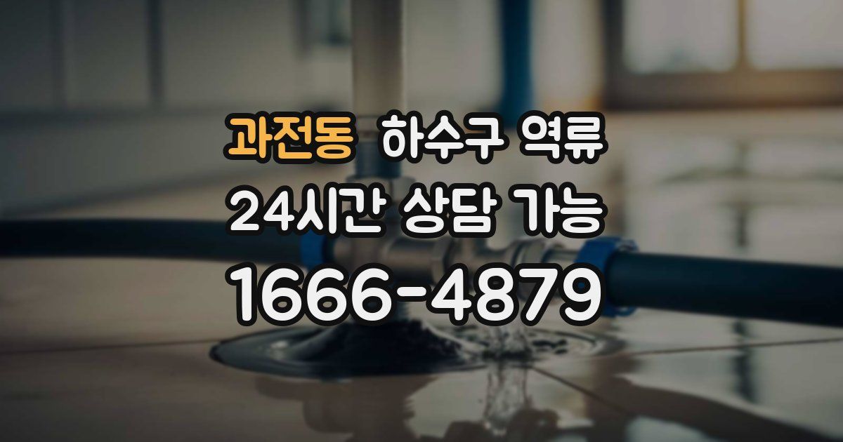 과전동 하수구 역류