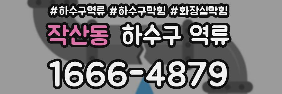 작산동 하수구 역류