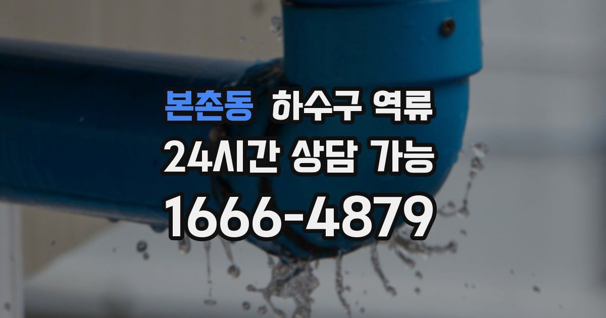 본촌동 하수구 역류