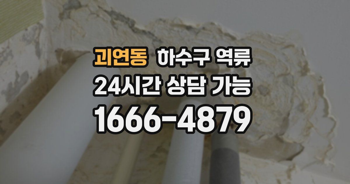 괴연동 하수구 역류