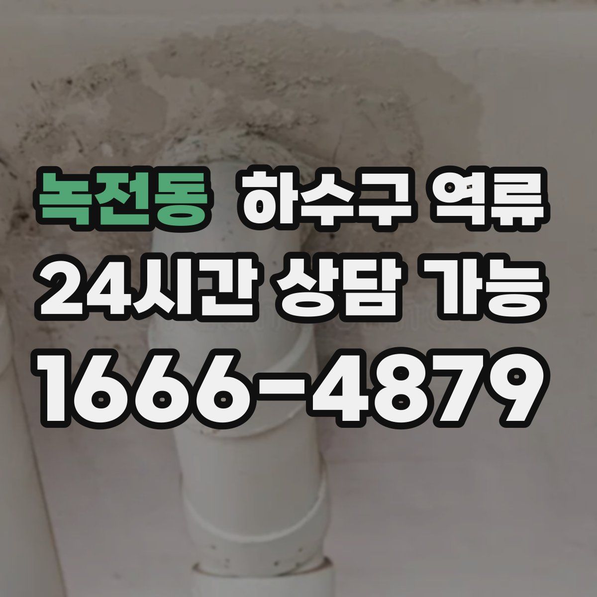 녹전동 하수구 역류