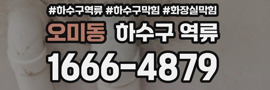 오미동 하수구 역류