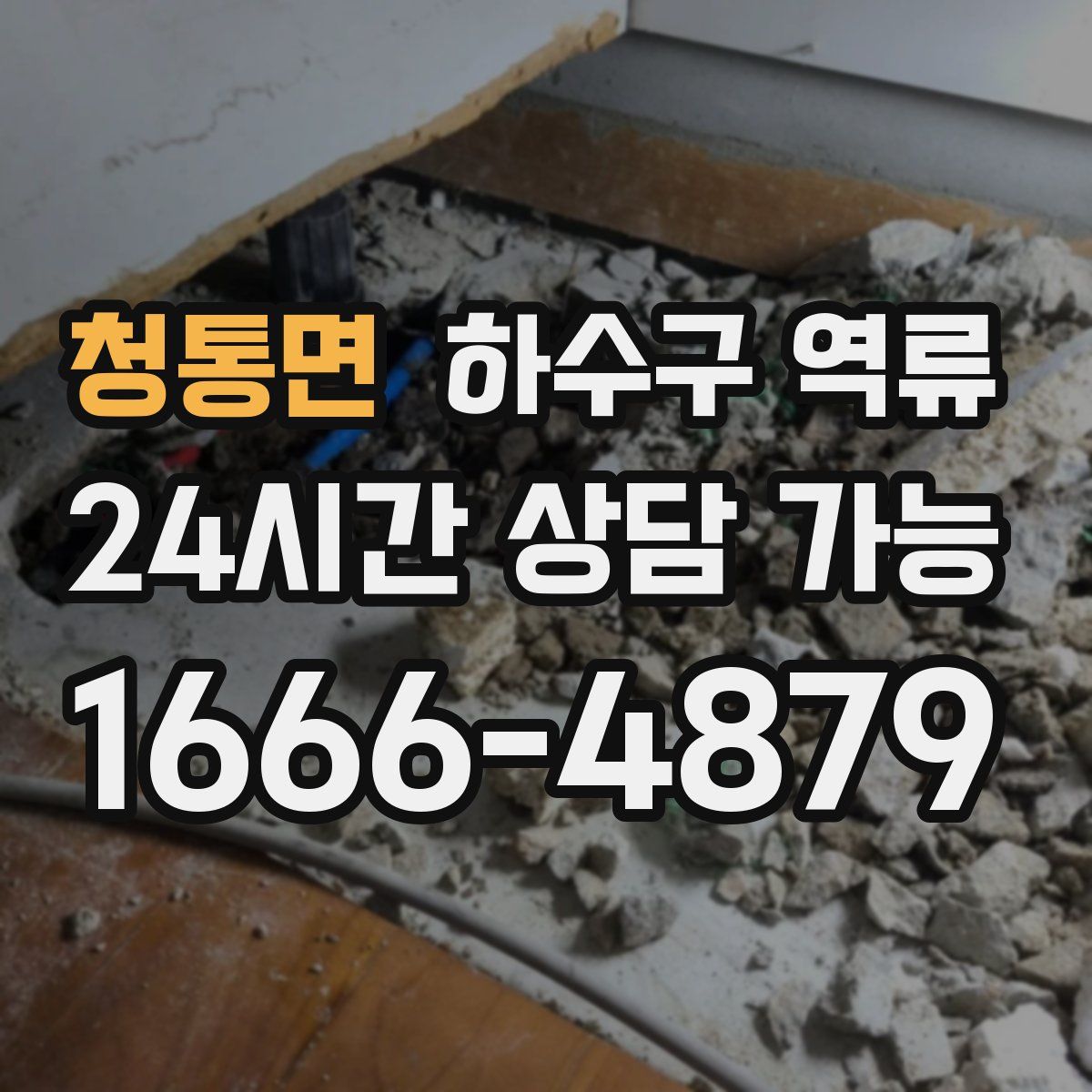 청통면 하수구 역류