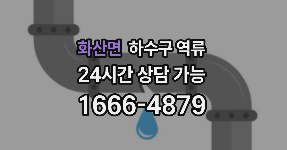 화산면 하수구 역류