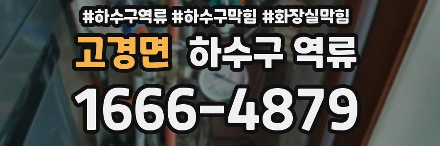 고경면 하수구 역류