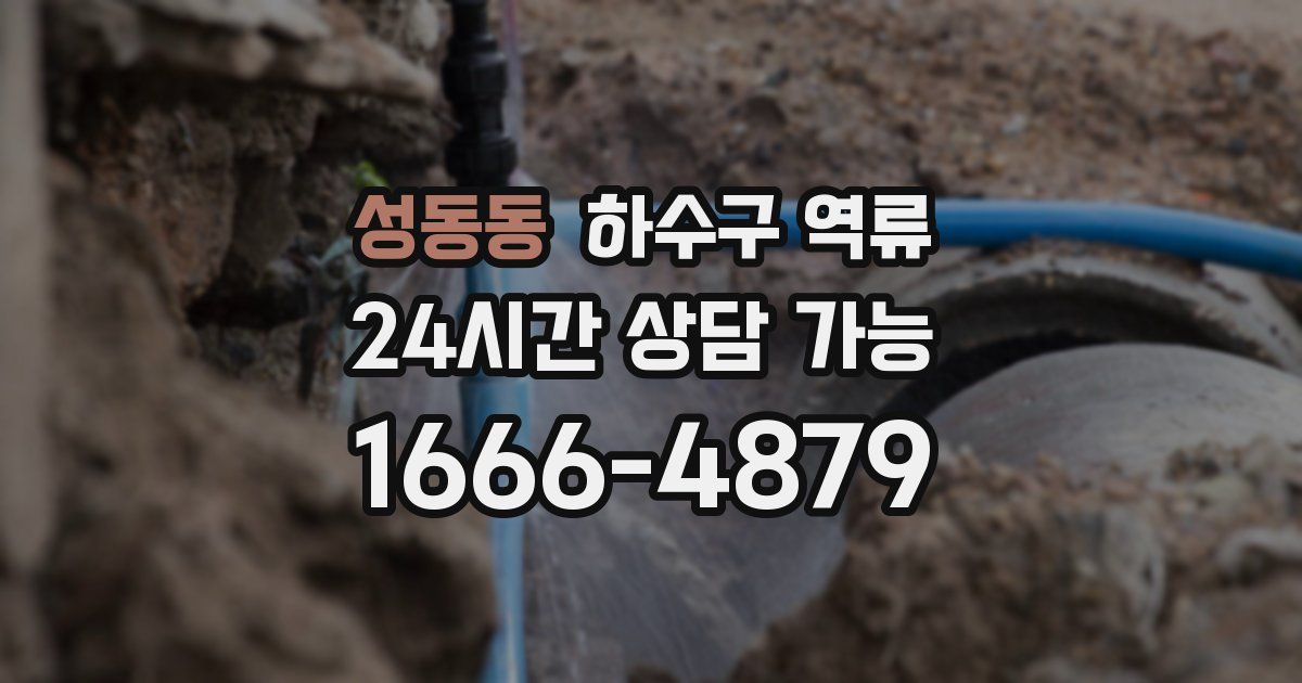 성동동 하수구 역류