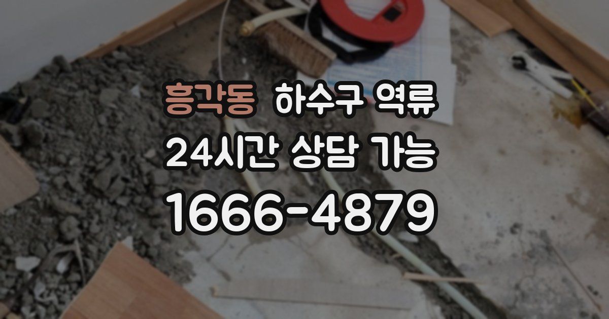 흥각동 하수구 역류