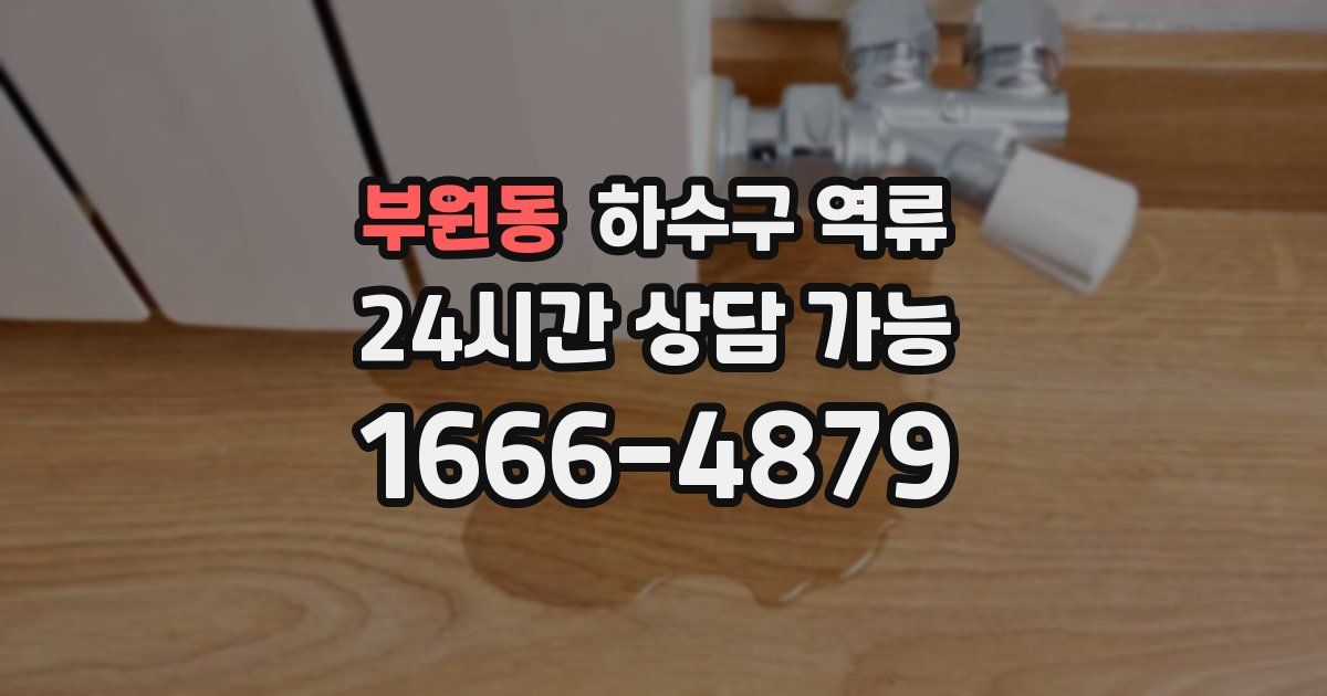 부원동 하수구 역류