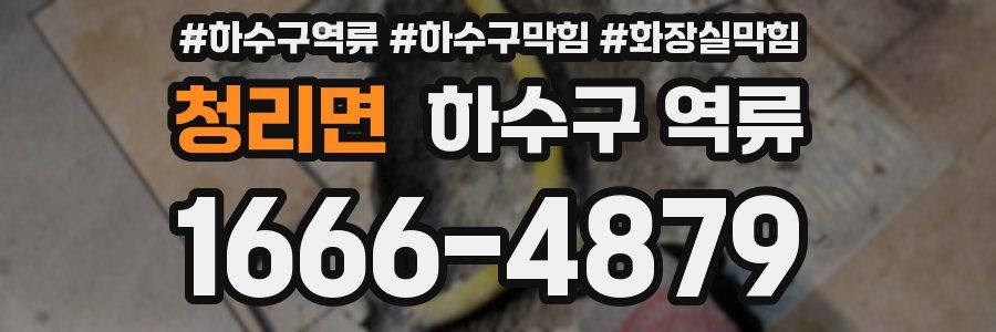 청리면 하수구 역류