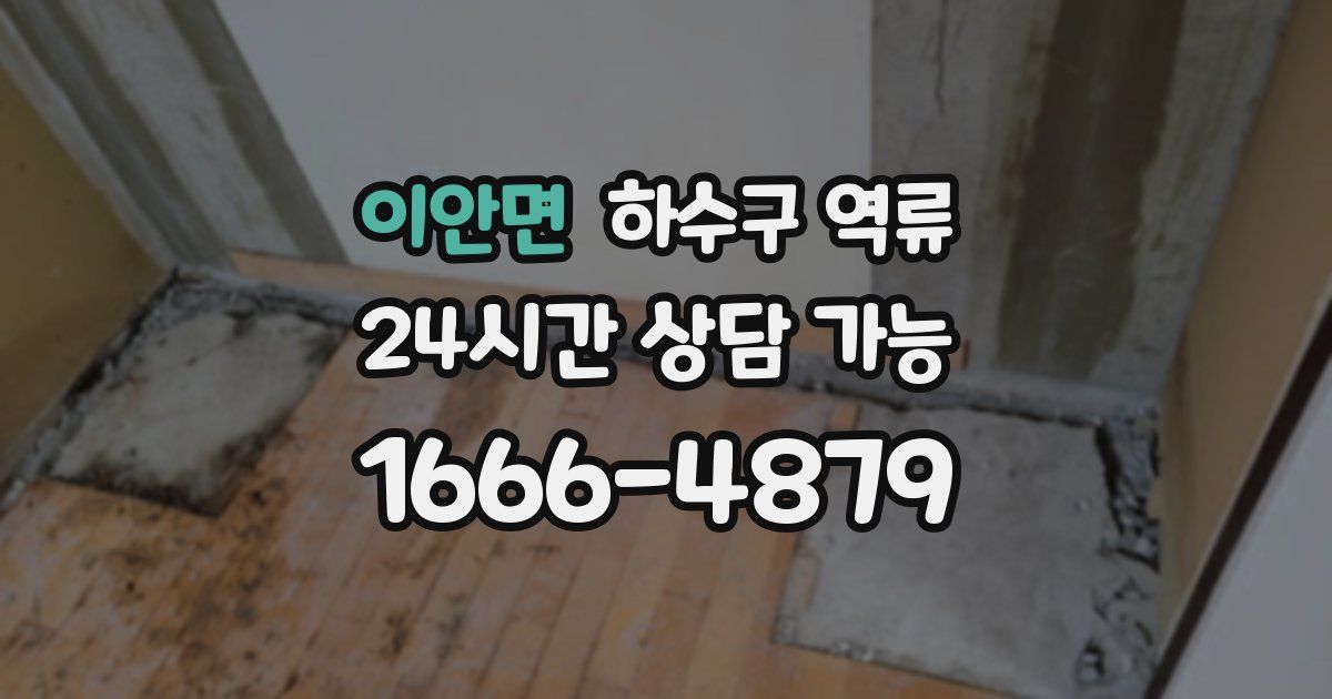 이안면 하수구 역류