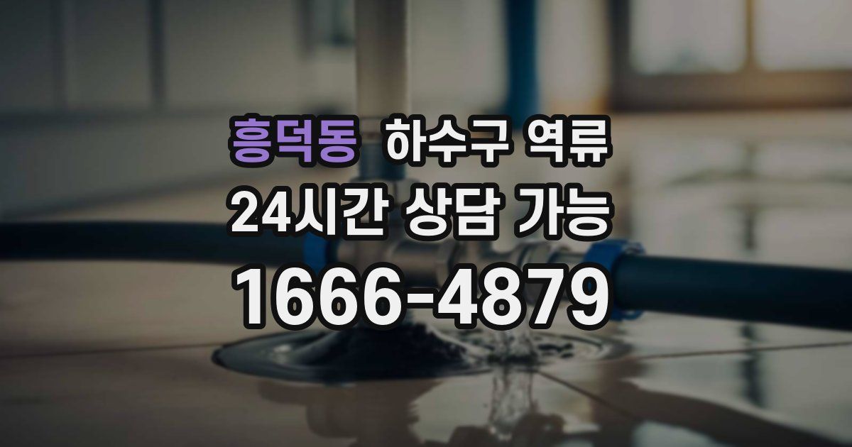 흥덕동 하수구 역류