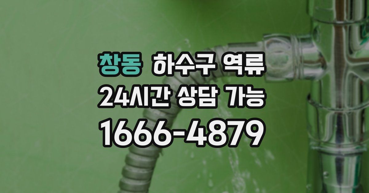 창동 하수구 역류