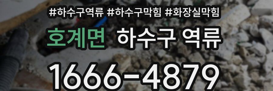 호계면 하수구 역류