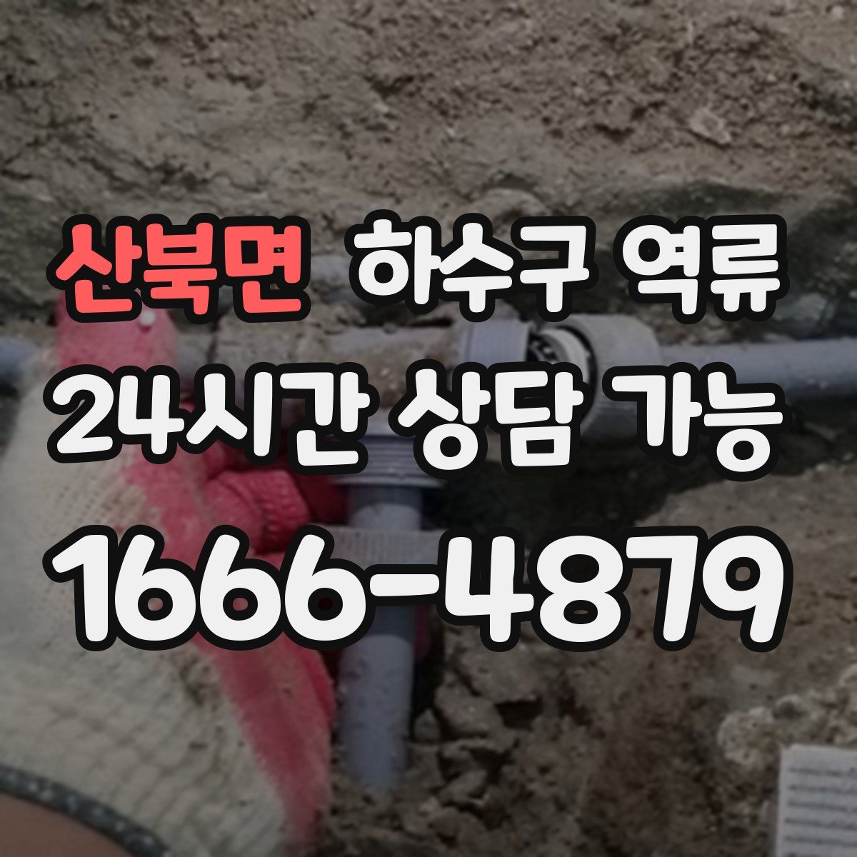 산북면 하수구 역류