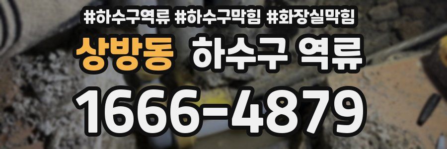 상방동 하수구 역류