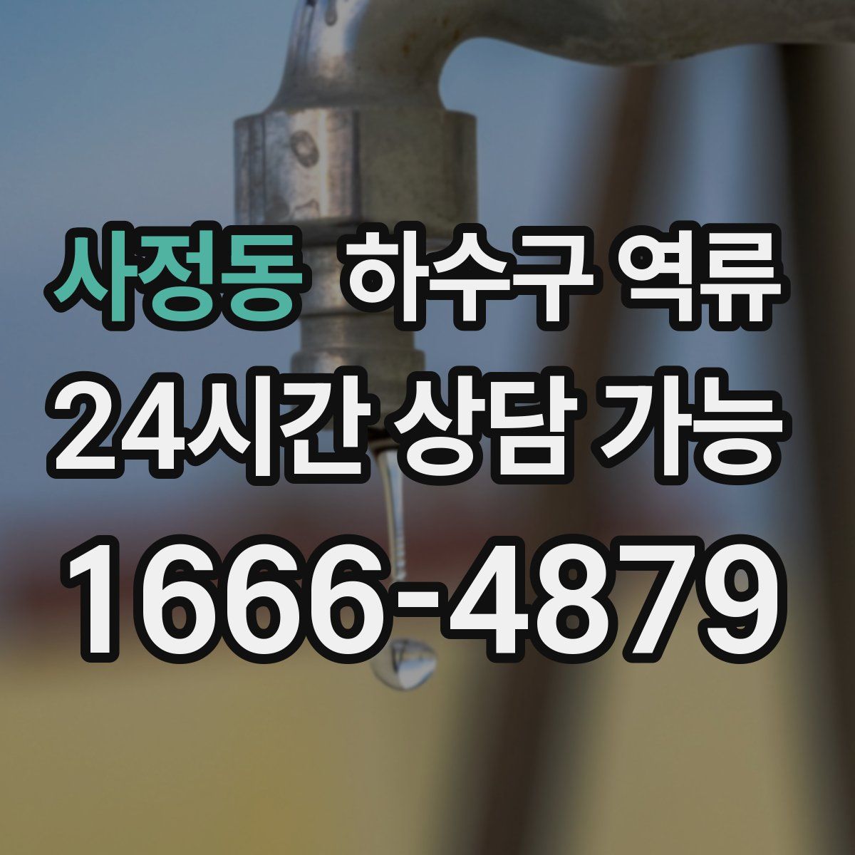 사정동 하수구 역류