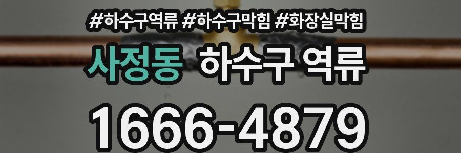 사정동 하수구 역류