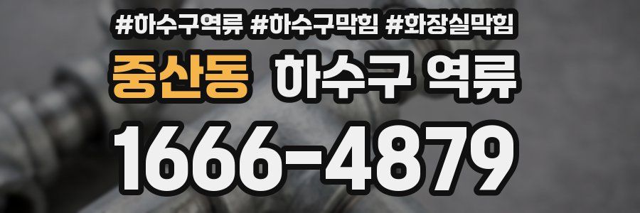 중산동 하수구 역류