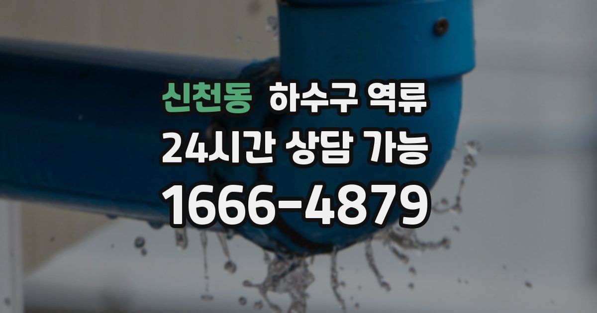 신천동 하수구 역류