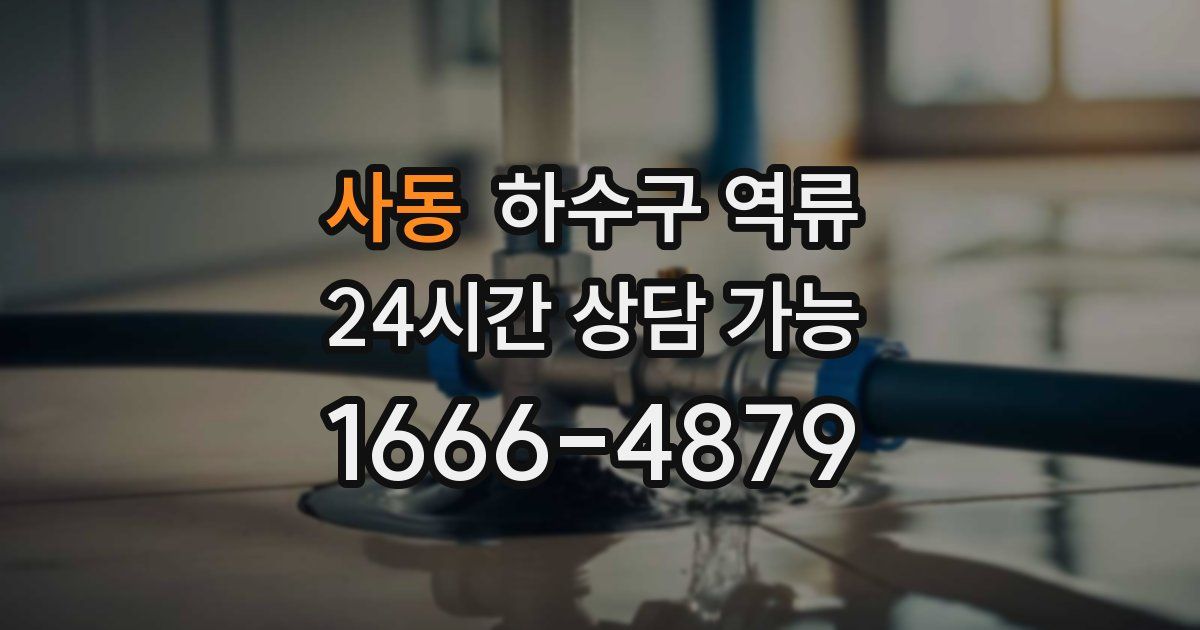 사동 하수구 역류