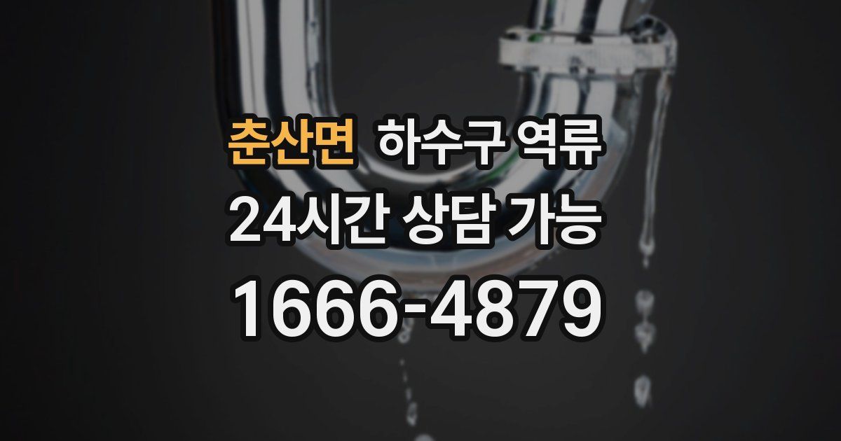 춘산면 하수구 역류