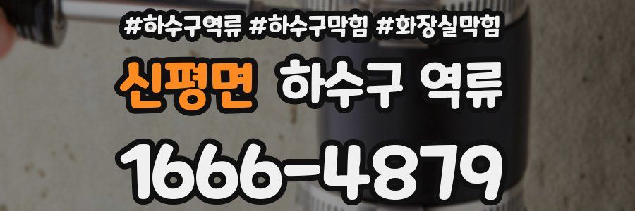신평면 하수구 역류