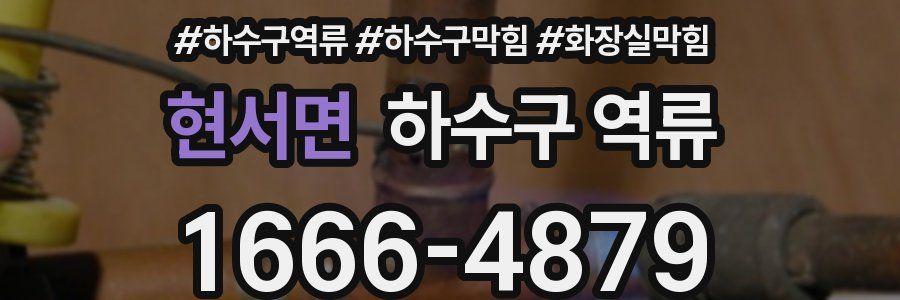 현서면 하수구 역류