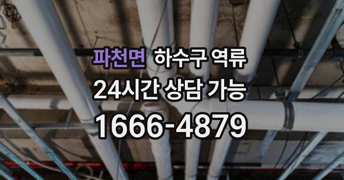 파천면 하수구 역류