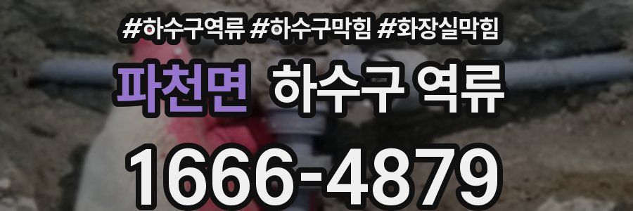 파천면 하수구 역류