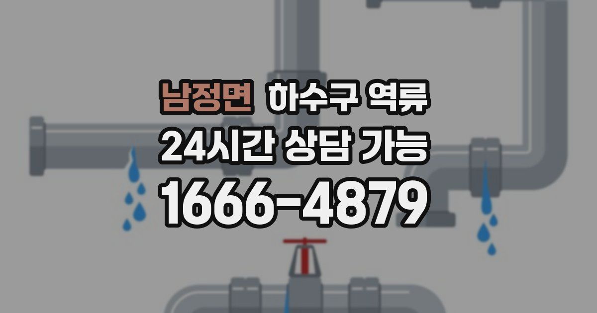 남정면 하수구 역류